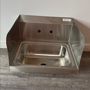 BK Resources BKHS-W-1410-SS-P-G Center Splash Mount Faucet Hand Sink